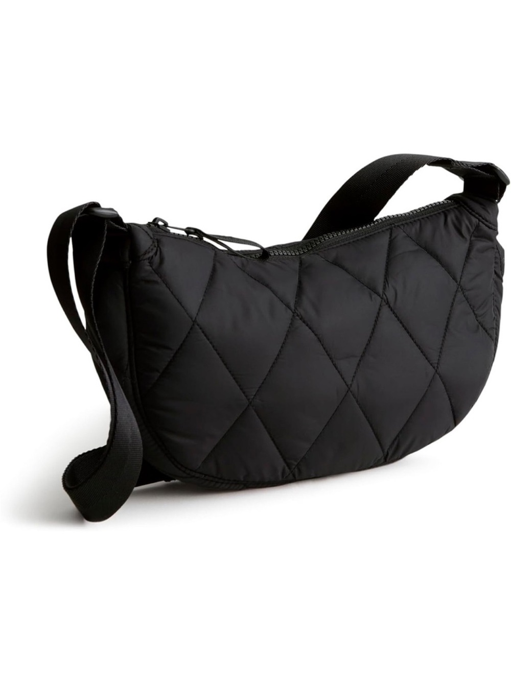 New Vera Bradley Black Featherweight Springbrook Crossbody Bag Quilted